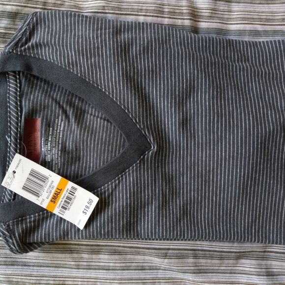 Alfani slim fit v-neck striped shirt small - Picture 2 of 2